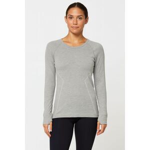 NWT  KNIX Soft Gray Base Layer Pullover Crew Neck Sweater Top  Women's Size XL
